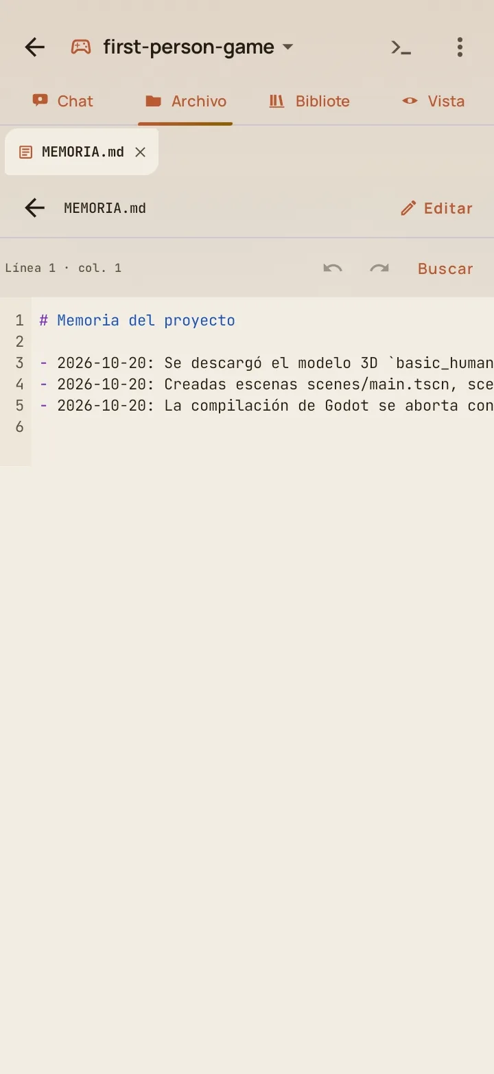 La memoria del proyecto