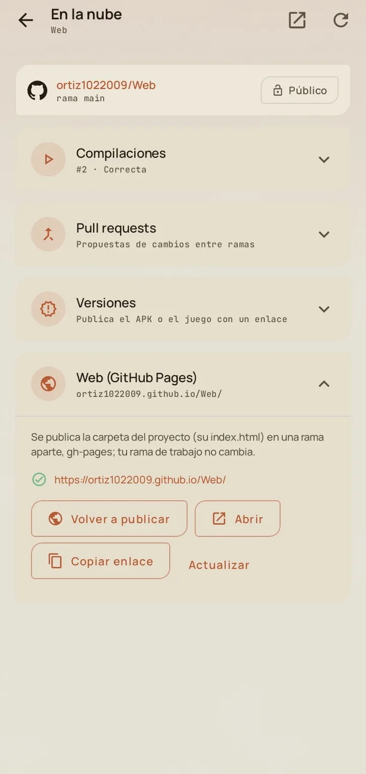 Publicar en Pages